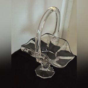 Sweet glass basket. 11”H x 9”L